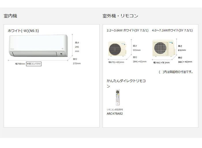楽天市場】ダイキン工業 DAIKIN ルームエアコン FX F22ZTFXS-W | 価格