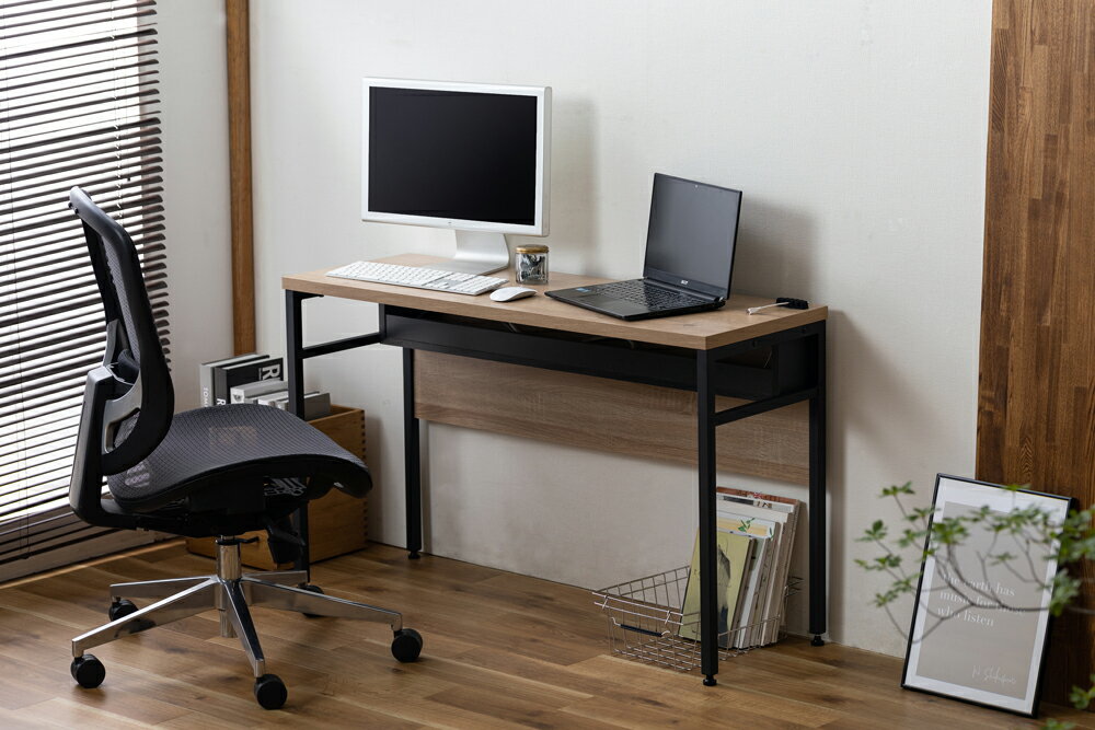 アイリスオーヤマ IRIS ケーブル収納デスク ライトナチュラル/ブラック CSD-1150