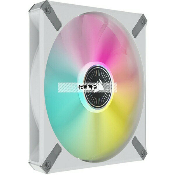 CORSAIR｜コルセア ケースファン 140mm /1600RPM ML140 RGB ELITE White Single ホワイトフレーム CO-9050118-WW