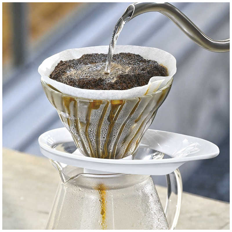 ハリオ V60耐熱ガラス透過ドリッパー01 VDGR-01-W(1個)