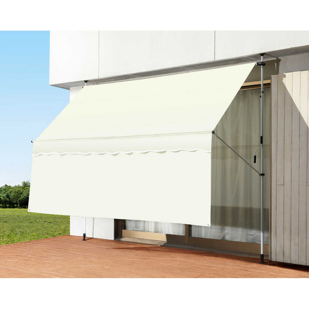 楽天市場】谷村実業 タック 物干し竿付き前幕オーニング 2mブラウン