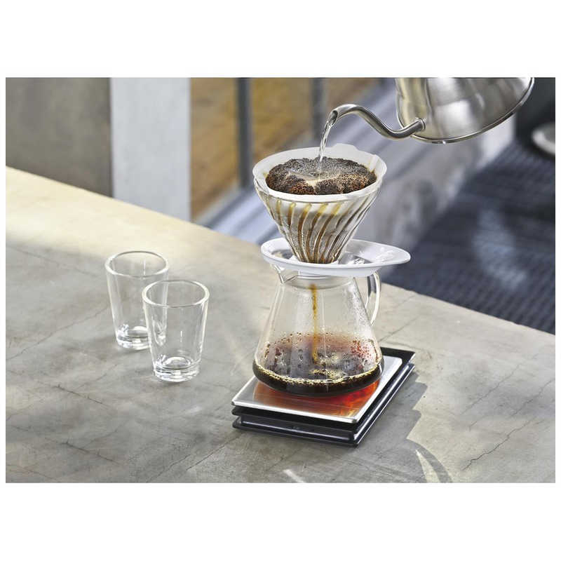 ハリオ V60耐熱ガラス透過ドリッパー02 VDGR-02-W(1個)