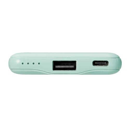 エレコム モバイルバッテリー  Type-C 5000mAh 12w 充電器 iPhone Android グリーン(1個)