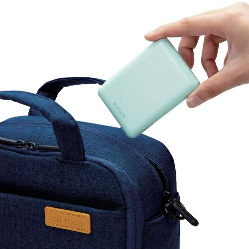 エレコム モバイルバッテリー  Type-C 5000mAh 12w 充電器 iPhone Android グリーン(1個)
