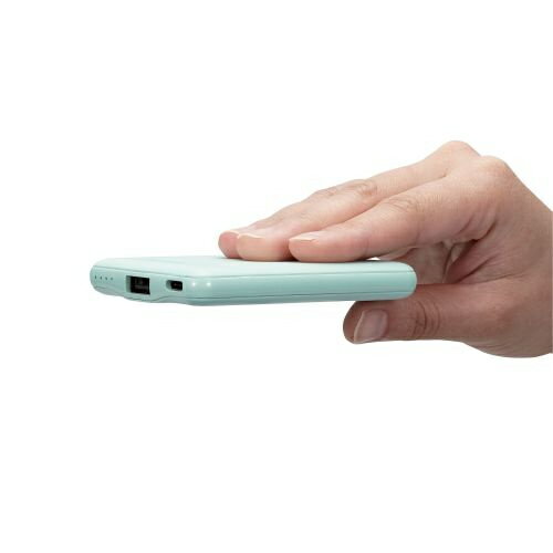 エレコム モバイルバッテリー  Type-C 5000mAh 12w 充電器 iPhone Android グリーン(1個)