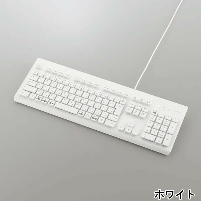 エレコム キーボード 有線 USB-A 洗える(IPX5) メンブレン ブラック TK-WS01UMKBK(1台)