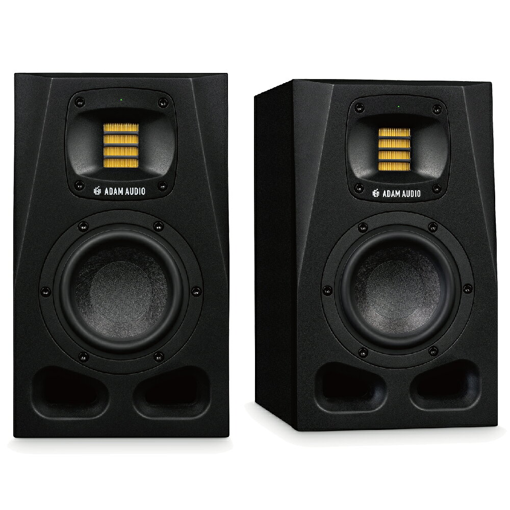 ADAM Audio アダムオーディオ A4V ペア TRS-XLRケーブル スピーカースタンドセット 変換プラグ付き アクディブニアフィールドモニター