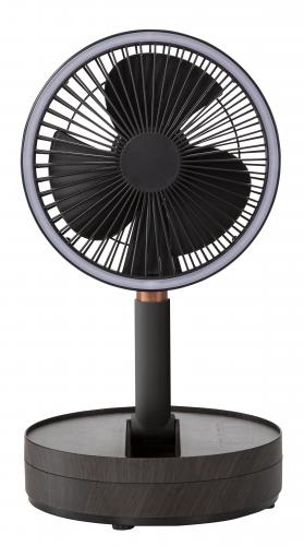 スリーアップ 充電式マルチフォールディングファン ブラウン/ウッド LF-T2204BR