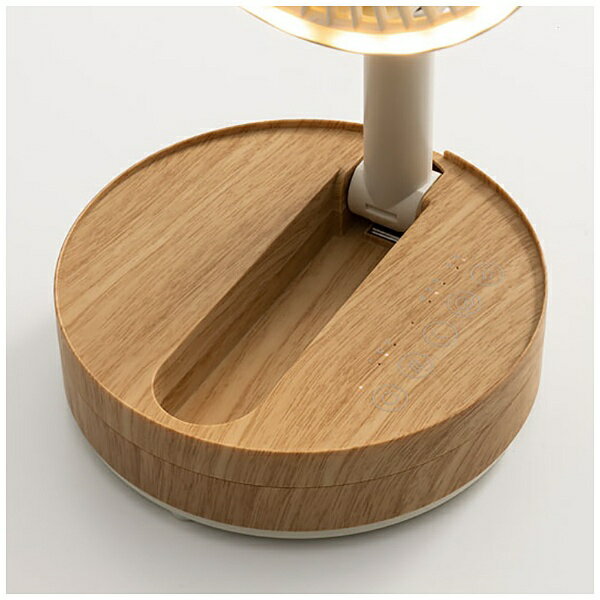 スリーアップ 充電式マルチフォールディングファン ブラウン/ウッド LF-T2204BR