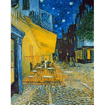 東レ TORAY クリーニングクロス 24×19cm 名画 トレシー ゴッホ 夜のカフェテラス メガネ拭き 携帯クリーニング 液晶画面クリーニング レンズ拭き 超極細繊維 PE16