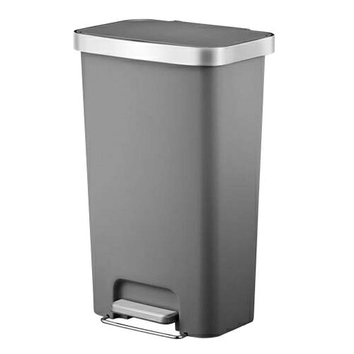 ゴミ箱 45リットル 45L EKO ハナステップビン EK6266-45L-GR ペダル式 キャスター付き グレー おしゃれ ダストボックス 一年保証