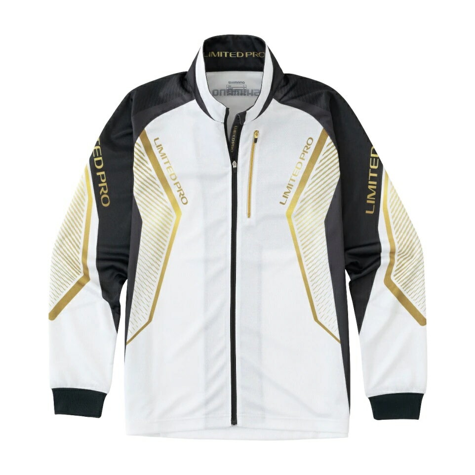 【ホワイト】SHIMANO LIMITEDPRO（シマノ）フルジップシャツ XL シマノ フルジップシャツ リミテッドプロ (半袖) SH-012S