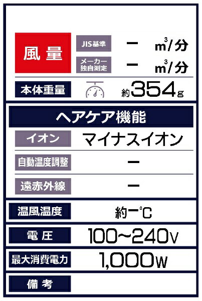 mod's hair コンパクトイオンヘアードライヤー MHD-1233-W