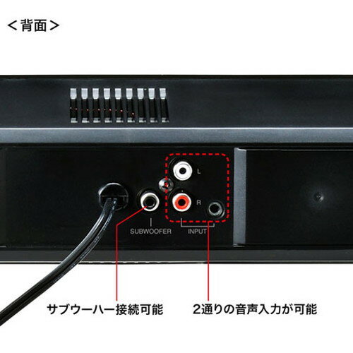 SANWA SUPPLY 液晶テレビ・パソコン用サウンドバースピーカー MM-SPSBA2N2