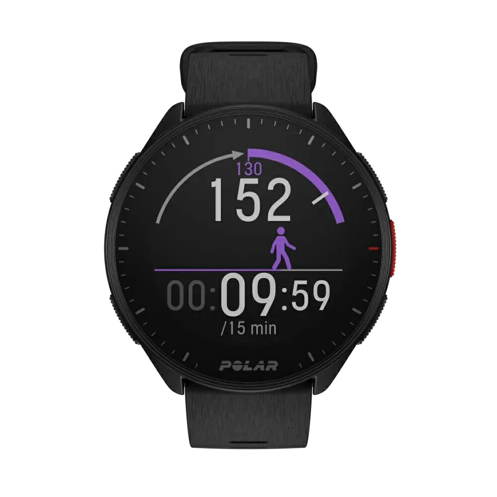 ポラール POLAR PACER スマートウォッチ GPS 心拍 トレーニング ランニング マラソン 腕時計 ぺーサー ナイトブラック S-L 900102174