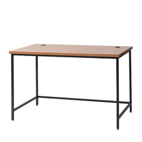 パソコンデスク ワークデスク 約幅120cm ナチュラル スチール 組立品 リビング 子供部屋 勉強部屋 在宅ワーク ゲーム