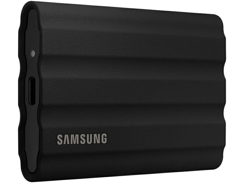 Samsung｜サムスン MU-PE2T0S-IT 外付けSSD USB-C＋USB-A接続 Portable SSD T7 Shield Android/Mac/Win ブラック 2TB /ポータブル型