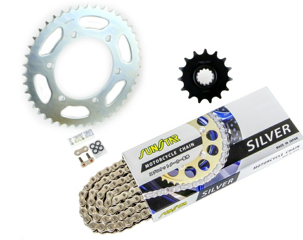 KR32101 サンスター スプロケット＆チェーンキット 520 04年-17年 ST250 スチール HD店 SUNSTAR(サンスター) スプロケット\u0026チェーンキット KE32101