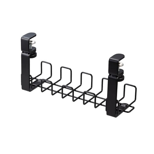 プラス Garage ケーブルトレー 幅39.7cm ワイヤーケーブルトレー 穴あけ不要 ケーブル配線トレー 配線整理 ケーブル整理 ケーブル収納 S YY-04DCT 黒 435569