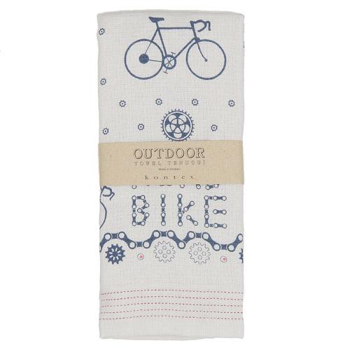 コンテックス フェイスタオル 布ごよみ ロードバイク グレー 約33×100cm 56654-007