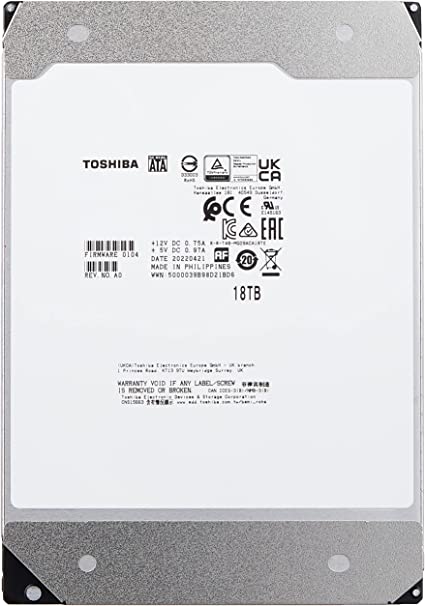 東芝 TOSHIBA 東芝内蔵HDD 3.5インチ 18TB NASモデル MN09ACA18T-3YW 24時間稼働 CMR記録方式 3年保証 SATA 6Gbps対応