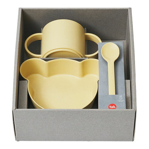 tak タック BIO KIDS DISH gift box bear mini ビオ キッズディッシュ ギフトボックス ベア ミニ イエロー JTN-2011-YL