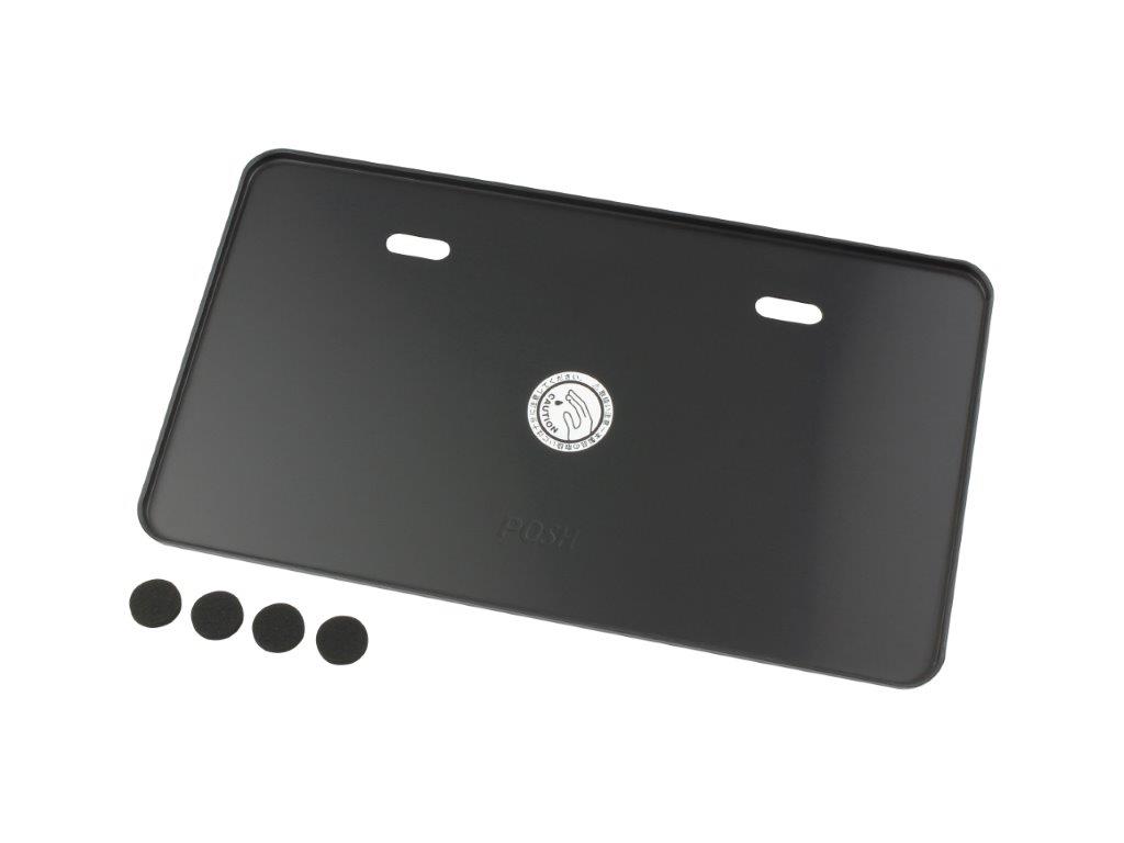 POSH Faith ポッシュ フェイス ライセンスプレート ナンバープレートホルダー 外装 カラー：ブラック アルマイト仕上げ