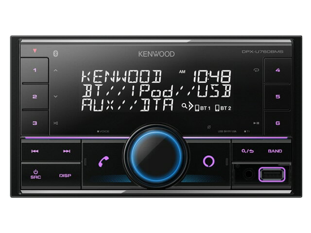 ケンウッド Kenwood DPX-U760BMS MP3/WMA/AAC/WAV/FLAC対応 USB/iPod/Bluetooth2DINレシーバー