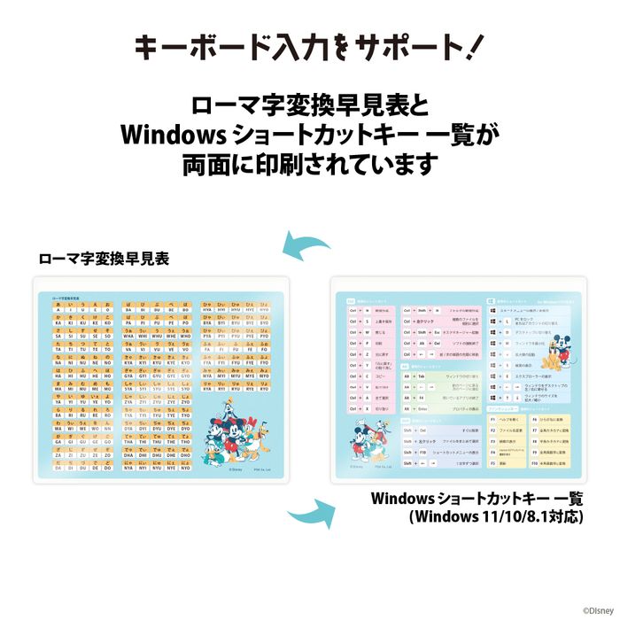 PGA PG-DMP01MKY ミッキー&フレンズ 入力ガイド付き マウスパッド