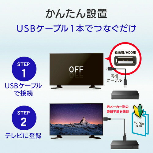IODATA アイ・オー・データ YHD-UT3 USB 3.2 Gen 1対応 テレビ録画用ハードディスク トロッカ 3TB YHDUT3