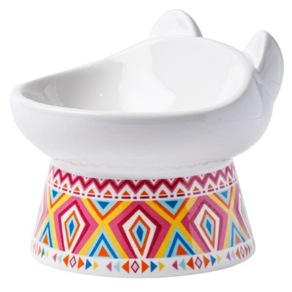 ペティファーム 猫型フードボウル ボヘミア レッド -