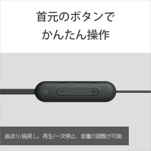 SONY Bluetoothヘッドホン WI-C100(B)