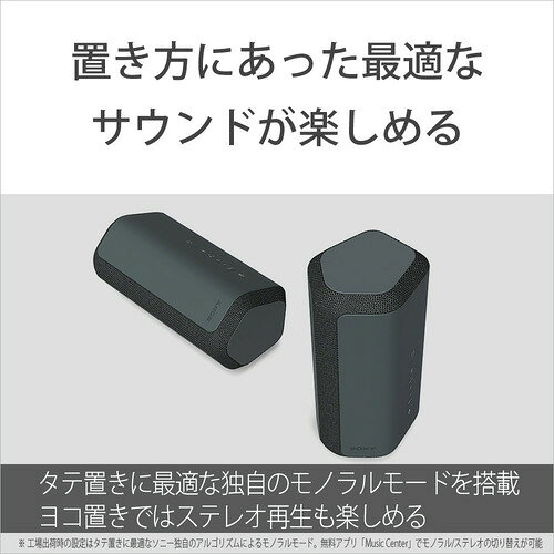 ソニー ワイヤレスポータブルスピーカー SRS-XE300 BC ブラック(1台)