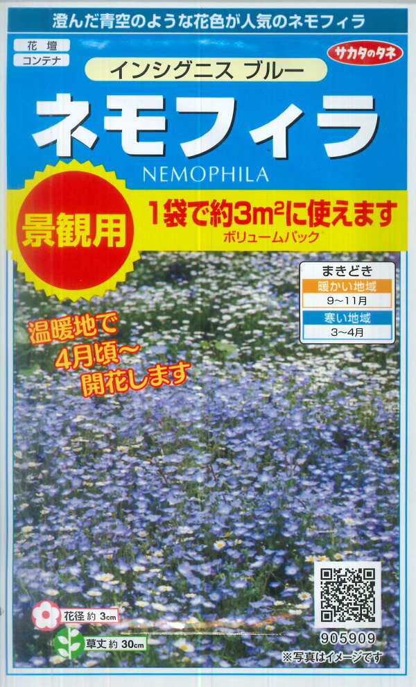 サカタのタネ ネモフィラ インシグニスブルー 2g