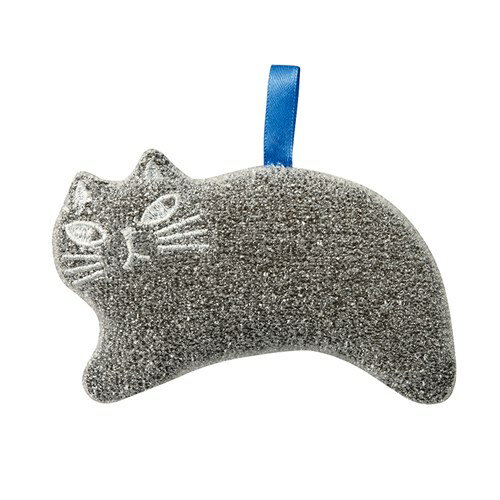 キッチンスポンジ キラキラおそうじスポンジ クロ ねこ デコレ キッチン雑貨 台所スポンジ グッズ 男の子 女の子バレンタイン