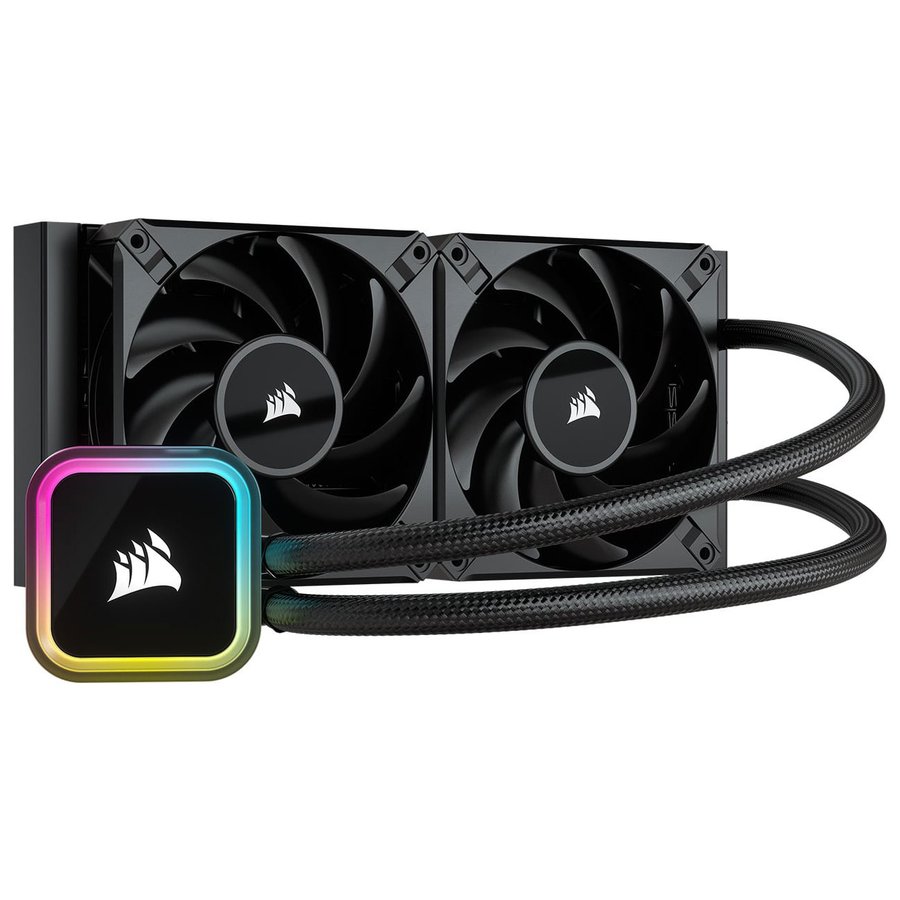 Corsair 水冷一体型CPUクーラー iCUE H100i RGB ELITE ブラック CW-9060058-WW