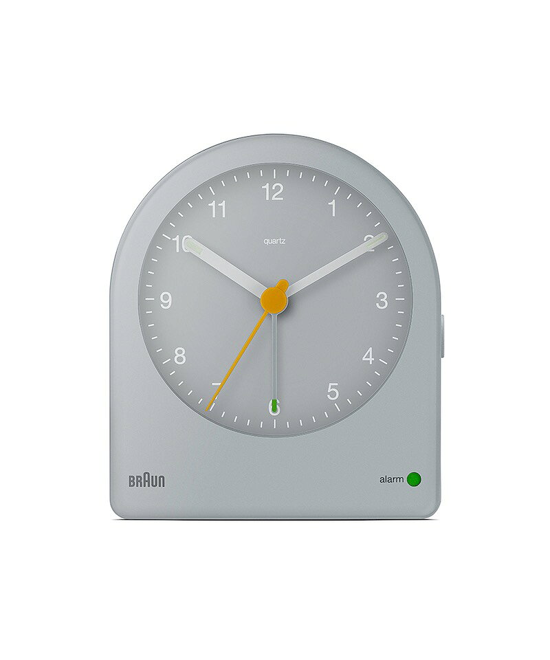 BRAUN ブラウン アラームクロック BC22G アナログ 目覚まし時計 置時計 Alarm Clock 78mm グレー