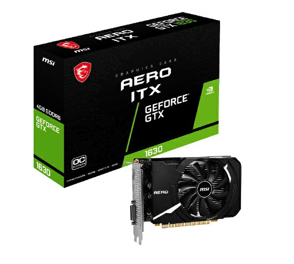 楽天市場】MSI グラフィックボード GEFORCE GTX 1630 AERO ITX 4G OC