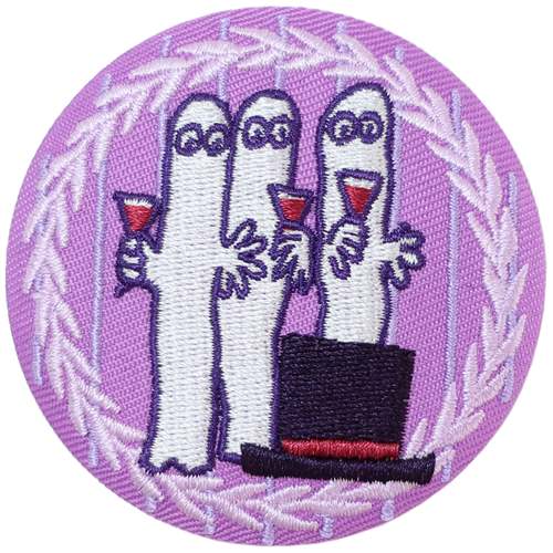 ムーミン 缶バッジ 刺繍カンバッジ ニョロニョロ 北欧 スモールプラネット 男の子 女の子 ギフト