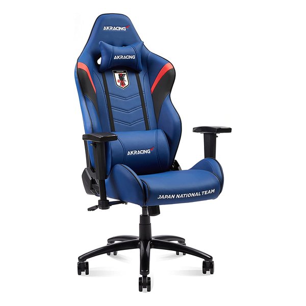 AKRacing｜エーケーレーシング ゲーミングチェア シート W650xD650xH1290～1365mm サッカー日本代表ver. AKR-SOCCER/JAPAN-NATIONAL-TEAM
