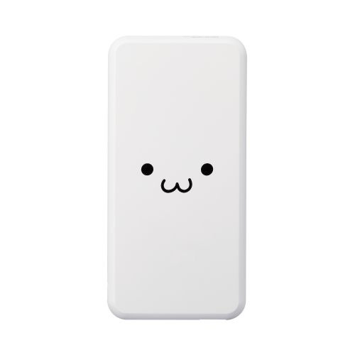 ELECOM 5V/3A出力 モバイルバッテリー 10000mAh ホワイトフェイス DE-C38-10000WF