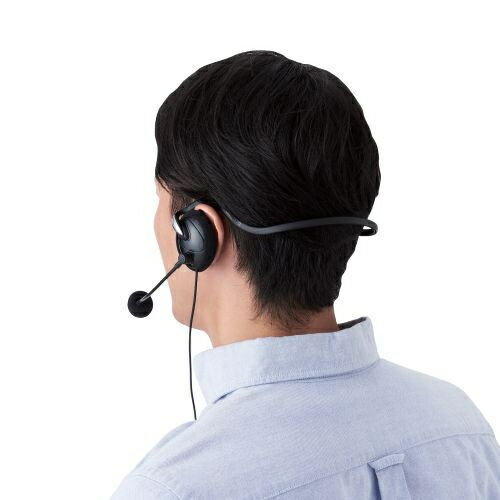 ELECOM タブレット用ヘッドセット ネックバンドタイプ HS-NB03STBK