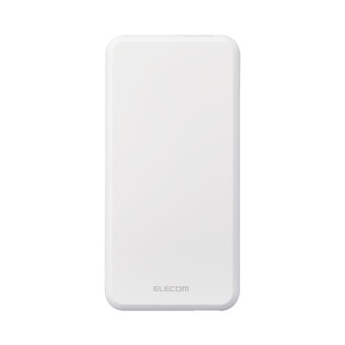 ELECOM 5V/3A出力 モバイルバッテリー 10000mAh ホワイト DE-C38-10000WH