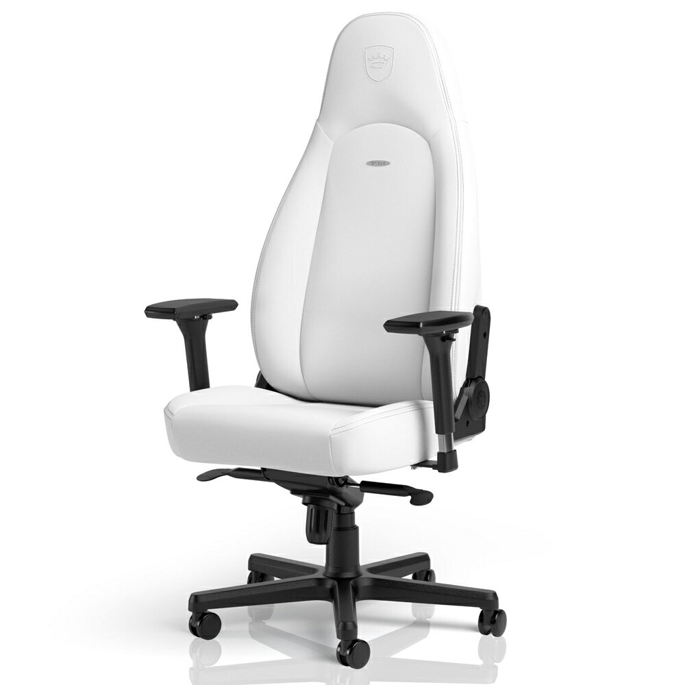 noblechairs｜ノーブルチェアーズ ゲーミングチェア W670xD570xH1255～1320mm ICON - WHITE EDITION ピュアホワイト NBL-ICN-PU-WED-SGL アームレストあり /ロッキングあり /リクライニングあり