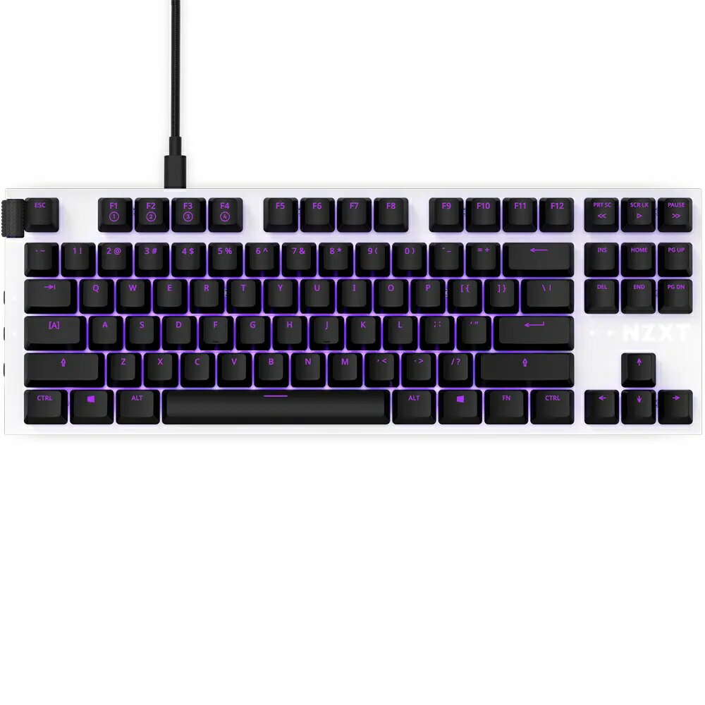 NZXT ゲーミングキーボード ホワイト KB-1TKUS-WR