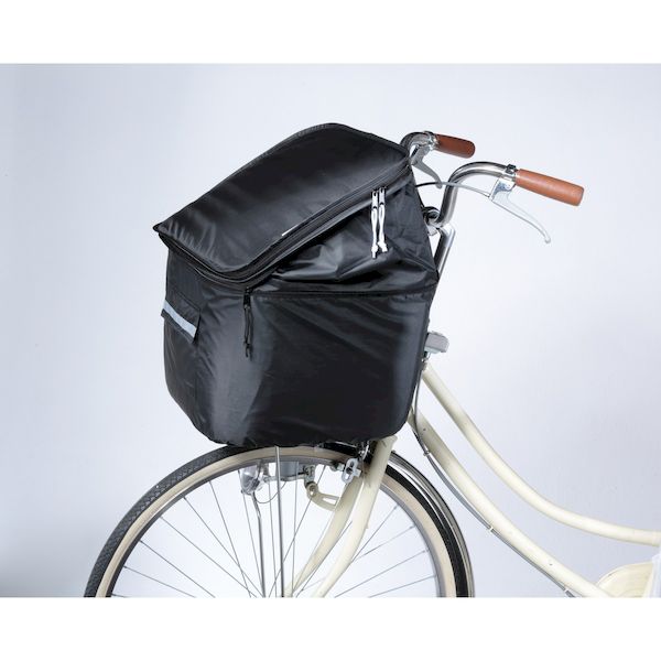 Kawasumi 2段式前カゴカバー BK KWF-100BK