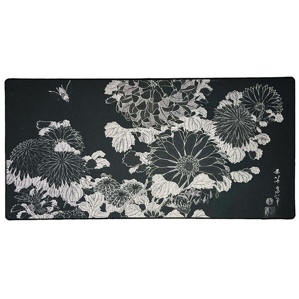 THEMOUSEPADCOMPANY ゲーミングマウスパッド 914x432x3mm DuraGlyde Artist Series Large Chrysanthemums and Bee by Hokusai tm-mp-chrysanthemums-and-bee-l TMMPMUMSANDBEEL