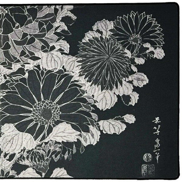 THEMOUSEPADCOMPANY ゲーミングマウスパッド 914x457x3mm Artist Series Large Chrysanthemums and Bee by Hokusai tm-mp-chrysanthemums-and-bee-l TMMPMUMSANDBEEL