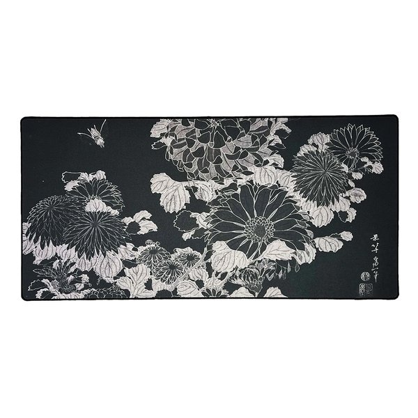 THEMOUSEPADCOMPANY ゲーミングマウスパッド 914x457x3mm Artist Series Large Chrysanthemums and Bee by Hokusai tm-mp-chrysanthemums-and-bee-l TMMPMUMSANDBEEL