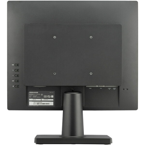 GREEN HOUSE 17型スクエア カラーLED液晶ディスプレイ GH-LCS17D-BK